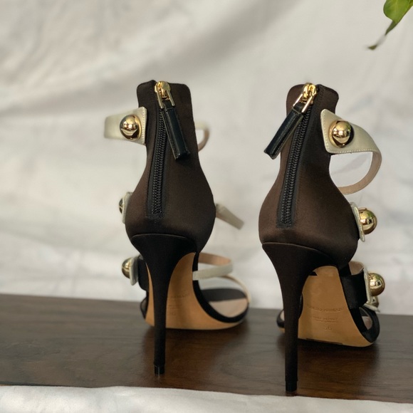 Giorgio Armani Ankle Strap Sandals |Black & White | Size:36 / US 5.5 - Picture 12 of 13